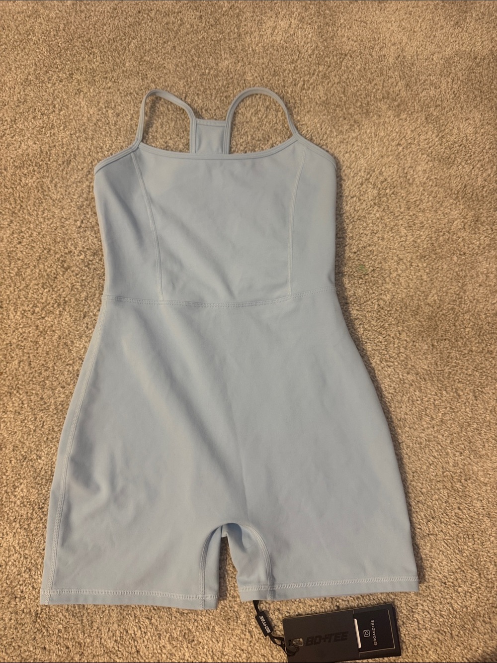 Bodyeze Light Blue Athletic Romper